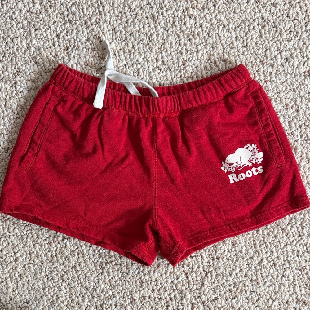 Roots Women's Vibrant Red Athletic Shorts